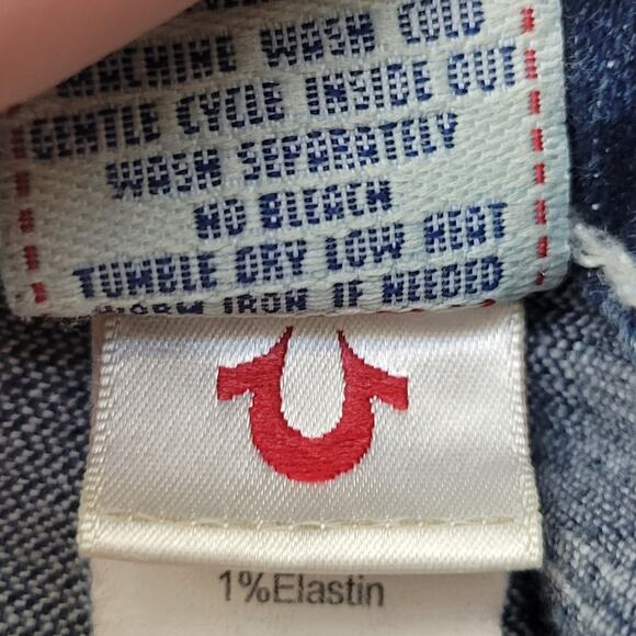 True Religion Rainbow Gina Boot Cut Jeans Size 27 - Picture 8 of 9